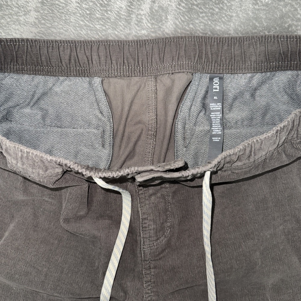 VUORI Optimist Men's Stretch Corduroy Drawstring Pants Gray‎ Size XL  ~EUC - Picture 8 of 13
